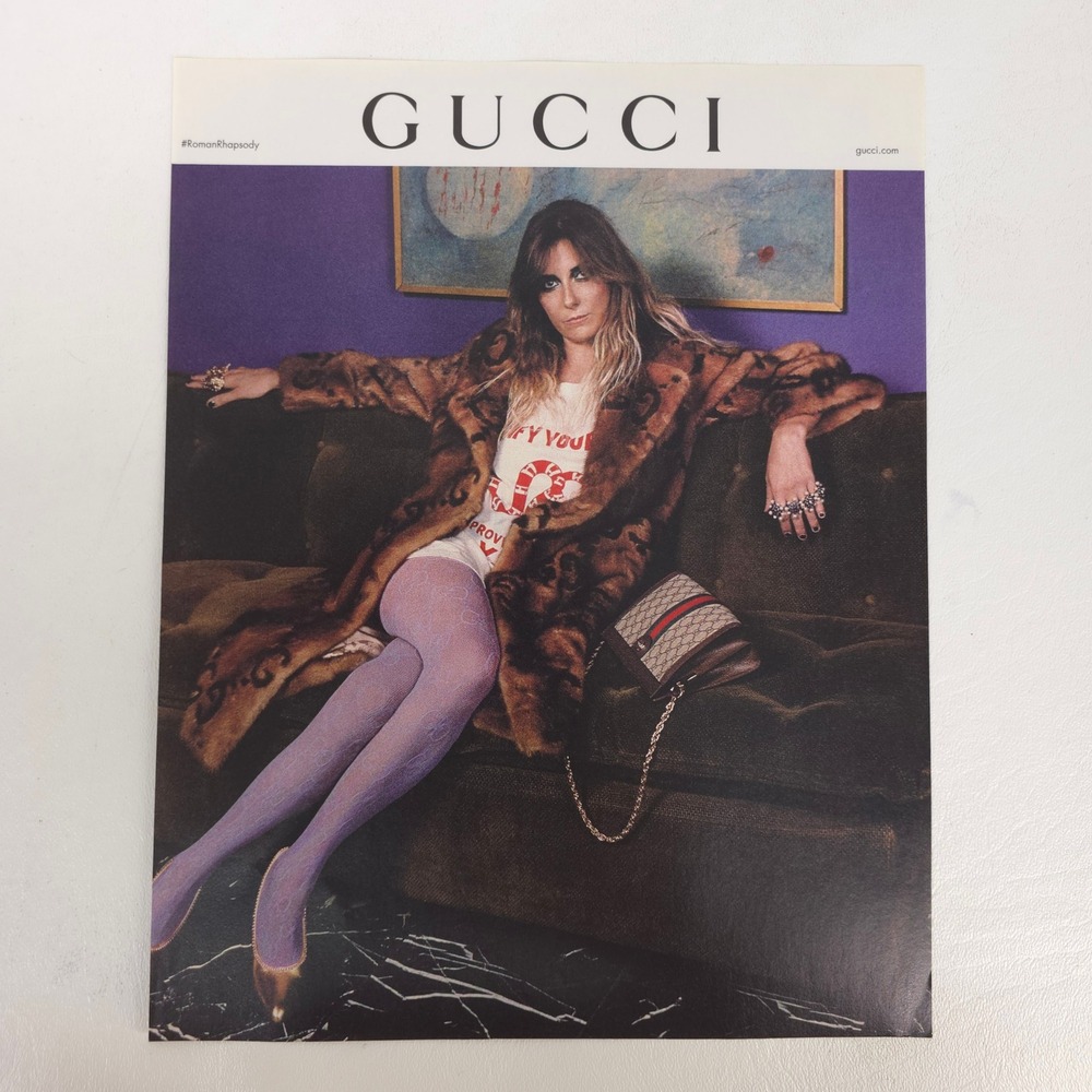 Gucci Rosa Gambino Ophidia Shoulder Bag Print Ad Roman Rhapsody Collector Decor